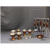 Image 1 : Vintage Bowling Bar Ware Set Openers, Cocktail Items, Copper Cups, Shot Glasses