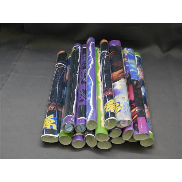 Lot of 17 1996 Titan WWE WWF Posters Bret Hart, Undertaker, etc NOS