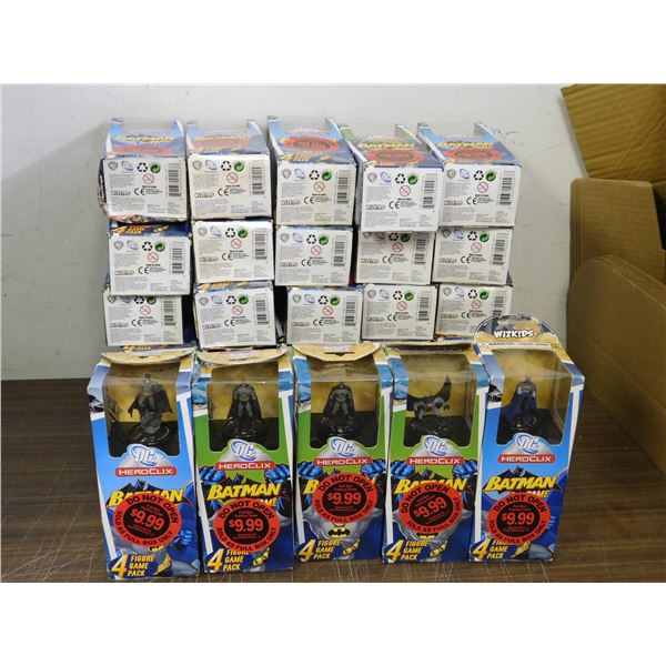 Lot of 30 NOS Heroclix Batman 4-Packs Minifigs Tabletop RPG