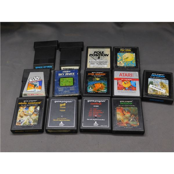 Lot of 13 Vintage Atari Games Ms Pac Man, Golf, Berzerk, etc