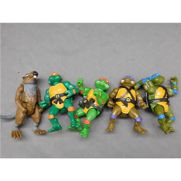 Lot of 5 1988 Mirage Studios TMNT Teenage Mutant Ninja Turtles Action Figures