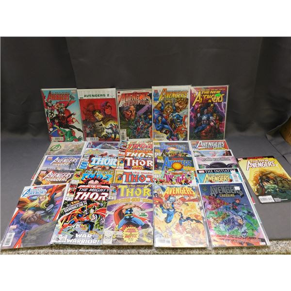Lot of 31 Avengers Comic Books Assorted, Thor, Marvel