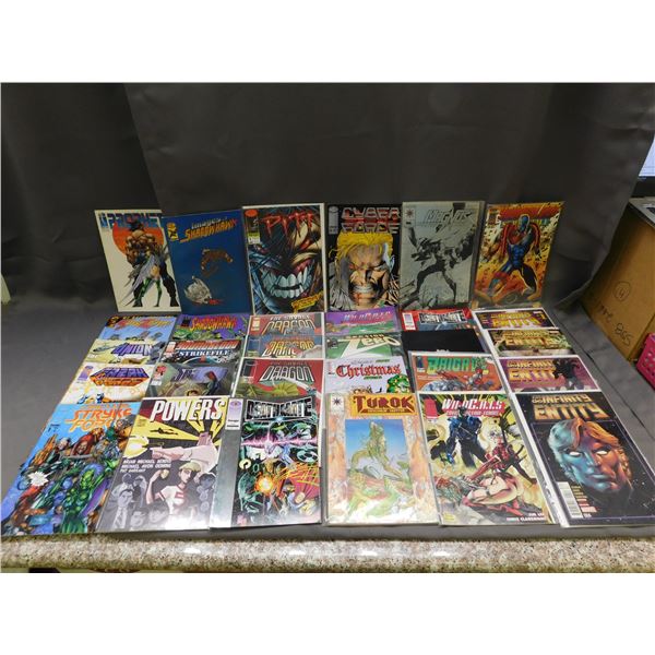 Lot of 30 Vintage Indie, Marvel Comic Books Youngblood, Magnus, Cyber Force,  Turok, etc