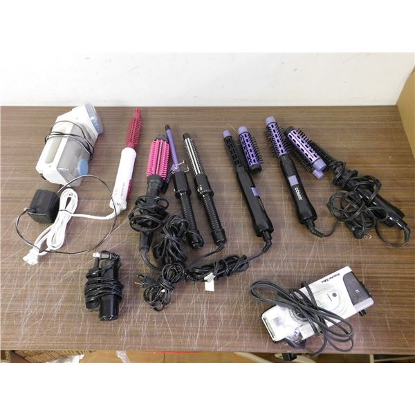 Lot of Assorted Hair Heat Styling Tools Curlers /  Irons Conair, Various Sizes