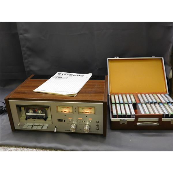Pioneer Model CT-F8282 Cassette Tape Deck with Tape Storage Case Full, Paperwork
