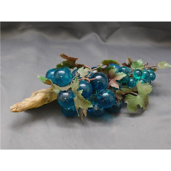Lucite Grape Centerpiece Blue 15"