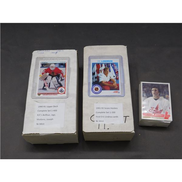 Lot of 1990-91 and 91-92 Hockey NHL Card Sets SCORE and Upper Deck & Canada Cup 76 Cards
