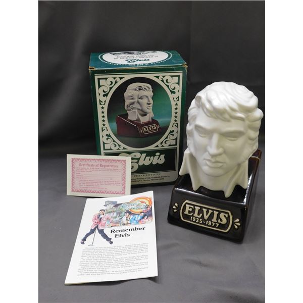 McCormick Elvis Presley "The End of an Era"  Limited Edition Bust Decanter w Box Opened