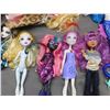 Image 2 : Lot of 10 Monster High and Ever After High Dolls