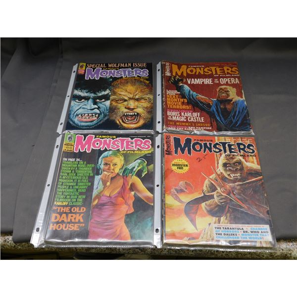 Lot of 4 Vintage Famous Monsters of Filmland #44, 46, 66, 96