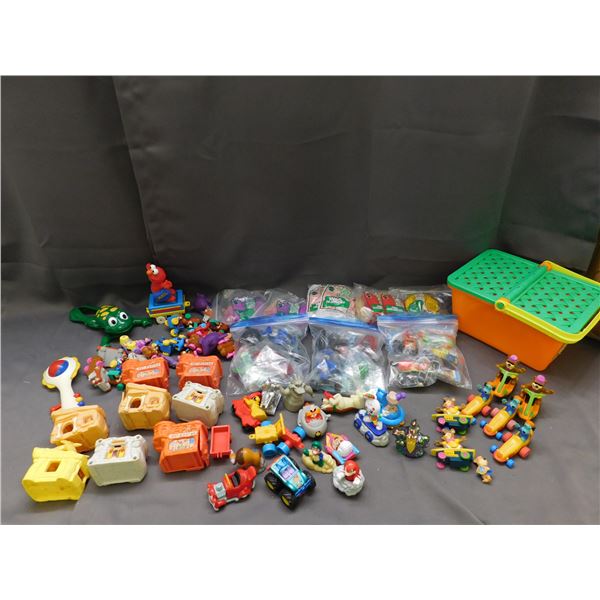Lot of Assorted Vintage McDonalds Happy Meal Toys Flintstones, Sonic, Mario, Candi Stripes, Hotwheel