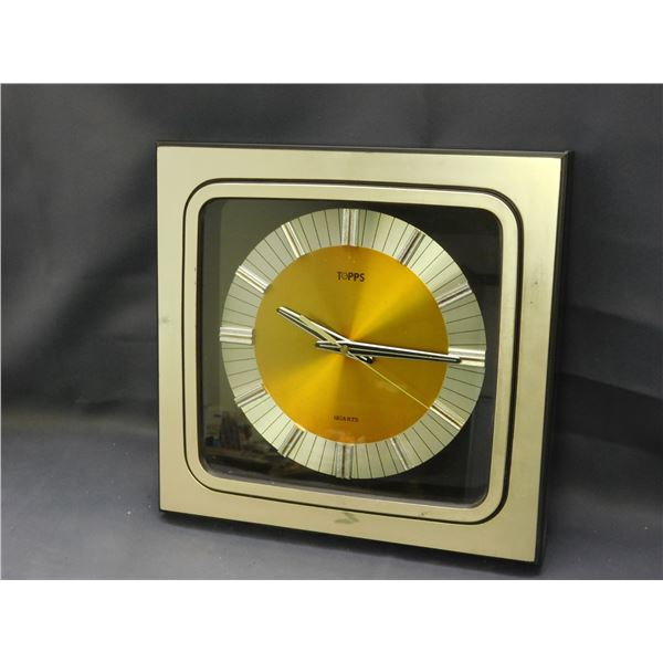 Topps Quartz Wall Clock Vintage 12" x 12"