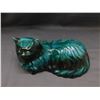 Image 2 : Pottery Cat Figurine Statue Sculpture BMP Blue Mountain Pottery? Unmarked 14" long