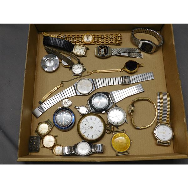 Lot of 23 Vintage Watch Parts (for parts repair)