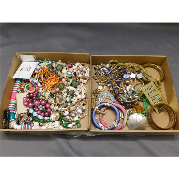 Collection of Vintage Fashion Costume Jewelry Necklaces Bracelets Pins & Earrings