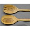 Image 3 : Birks Sterling Handle Wooden Salad Serving Set Made in France