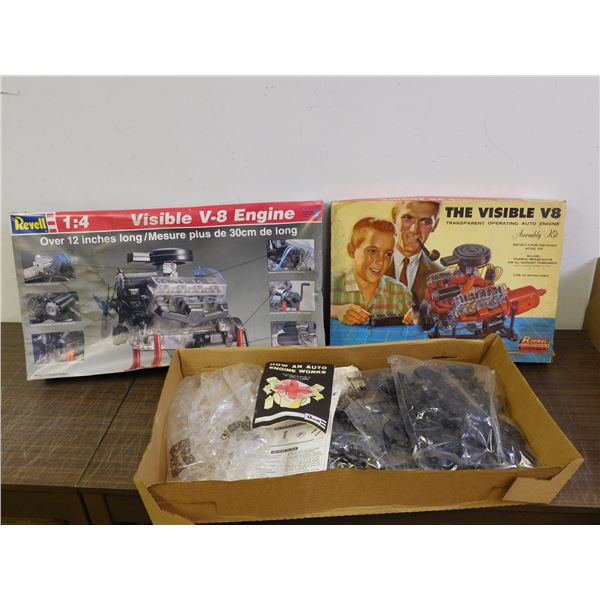 Revell 1/4 Scale Visible V8 Engine and Renwall Visible V8 Box
