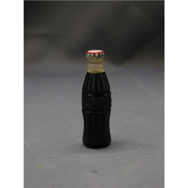 VTG 1950's Coca Cola Coke Bottle Lighter Miniature W/ Metal Cap 2.5"