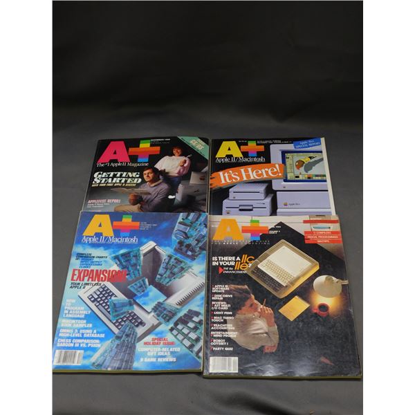 Lot of 4 Apple II / Macintosh Magazines 1980s