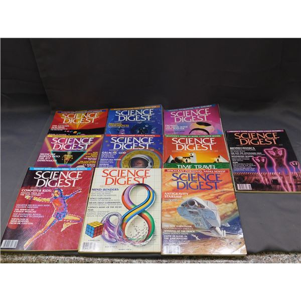 Lot of 10 Vintage 1980s Science Digest Magazines