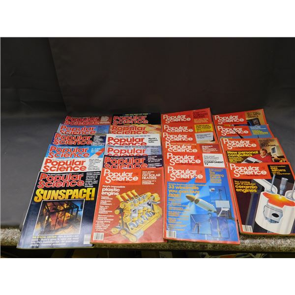 Lot of 22 Popular Science Magazines circa 1980s