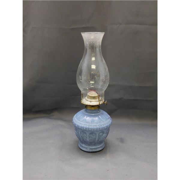 Kaadan Blue Rose Embossed Vintage Oil Lamp Lantern