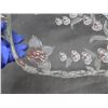 Image 3 : Mikasa Toska Crystal Cherry Blossom Serving Tray Pink and Frosted Crystal Glass
