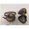 Image 2 : Copper/Brass Teapot and Heart Shaped Box Bank
