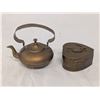 Image 3 : Copper/Brass Teapot and Heart Shaped Box Bank