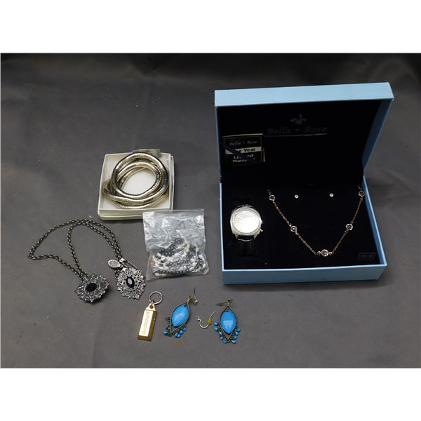 Lot of Assorted Jewelry, Watch, Necklace, Etc