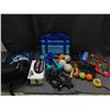 Image 1 : Lot of Assorted Sports, Campig Cooler Bag, Poncho, Weights, Car Appearance Kit, Twine, Etc