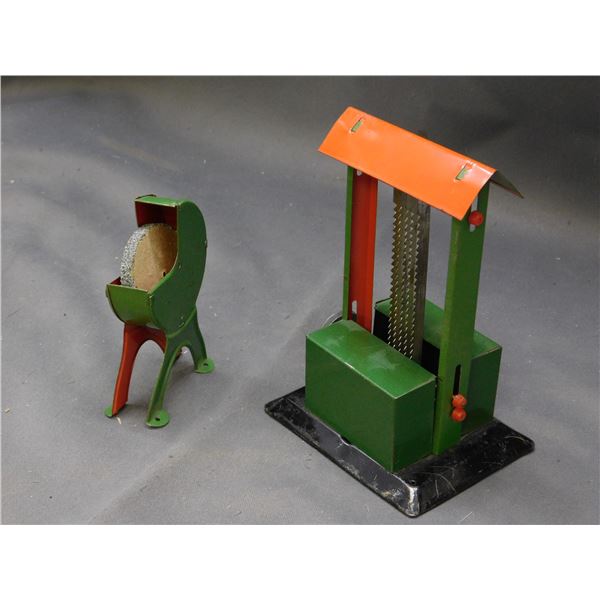 Steam Engine Accessories Grinder (missing wheel) & Band Saw