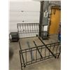 Image 1 : Modern Metal Industrial Grey Bed Frame with Headboard and Footboard, Rails, Cross Beams, Night Stand