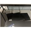 Image 2 : Modern Black and Metal Entertainment Stand TV Table Shelving Unit