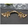 Image 2 : Lot of 5 Ornate Gold and White Tone Drawer Pulls