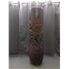 Image 1 : LARGE Palm Tree Trunk Carved Etched Vase 39" tall