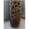 Image 5 : LARGE Palm Tree Trunk Carved Etched Vase 39" tall