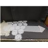 Image 4 : Lot of Vintage Doilies Lace Tablecloth Table Covering 3 Larger Pieces, 1 Runner, Placemats