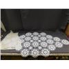 Image 5 : Lot of Vintage Doilies Lace Tablecloth Table Covering 3 Larger Pieces, 1 Runner, Placemats