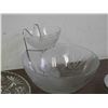 Image 2 : Lot of Glass Serving Ware Glass Chip N Dip Bowl, Picture Frame Coaster, Divided Tray, Tray, Dish