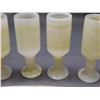 Image 4 : Stone Carved Shot Glasses Lot of 5 with Tray (onyx?) and Asian Vase