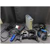 Image 1 : Lot of Xbox and Playstation Controllers, Headphines, Cables, Xbox 360 Console, Power, Video, etc