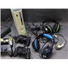 Image 4 : Lot of Xbox and Playstation Controllers, Headphines, Cables, Xbox 360 Console, Power, Video, etc