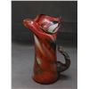 Image 1 : Art Glass Blown Glass Pitcher 10" Red Multicolor