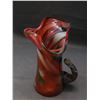 Image 2 : Art Glass Blown Glass Pitcher 10" Red Multicolor