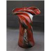 Image 3 : Art Glass Blown Glass Pitcher 10" Red Multicolor