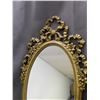 Image 2 : Vintage 1970 Dart Ornate Gold Tone MCM Wall Mirror *has issues* Oval