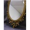 Image 3 : Vintage 1970 Dart Ornate Gold Tone MCM Wall Mirror *has issues* Oval