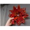 Image 6 : Maple Leaf Art Glass Blown Glass Dish 9"