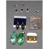 Image 1 : 6 Pairs of Sterling Earrings Assorted Styles and Pendant